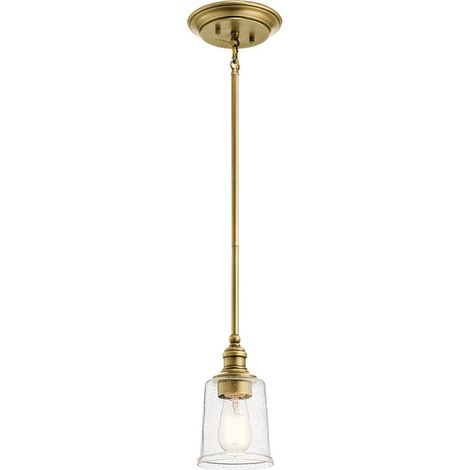 Elstead Waverly Mini suspension à 1 lumière, laiton naturel, E27 (1/4)