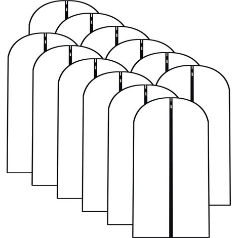 Lot de 12 sacs de séchage transparents, imperméables et anti-poussière pour vêtements, pour armoires et placards (24'' x 40'')