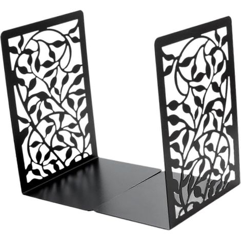 Lot de 2 serre-livres décoratifs en métal, motif abstrait, pour bureau, salon ou maison.-Style E