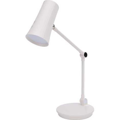 Lampe de bureau sans fil LED blanche avec éclairage de projection RGB, contrôle tactile, 3 températures de couleur et chargement magnétique (1/5)