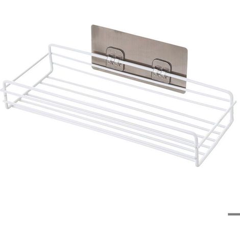 Étagère murale flottante - PZCC - Modèle universel - Sans perçage - PP durable - Blanc (1/5)