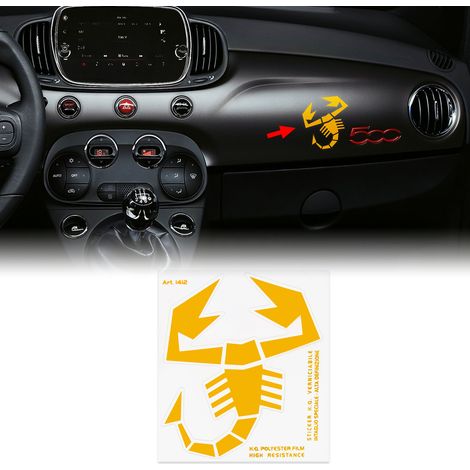 Adesivo Scorpione Abarth Prefustellato, h 10.5 cm - Colore: GIALLO