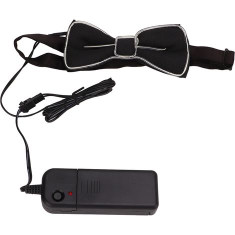 Nœud papillon LED réglable en polyester pour soirées, mariages et événements festifs - Vert brillant (1/5)