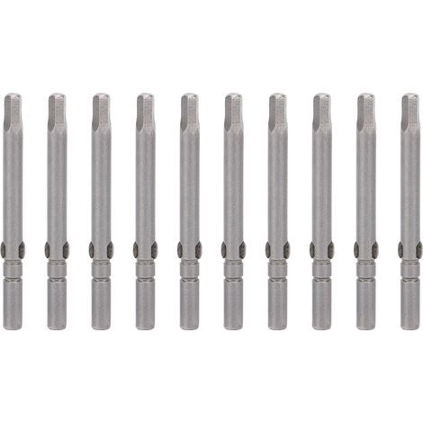 Embouts de tournevis à tête magnétique, douille hexagonale électrique S2, outils industriels en acier allié 10 pièces (1/5)