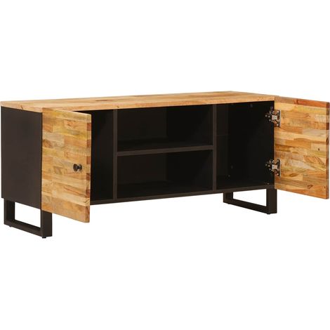 Meuble TV Marron 105 x 33 x 46 cm Bois de mangue massif (1/5)
