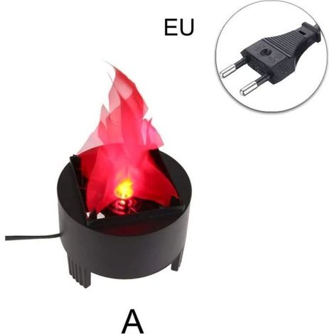 Lampe LED Faux Flamme Effet De Feu pour Décoration de la Maison - Halloween - Noir - Asymétrique (1/4)