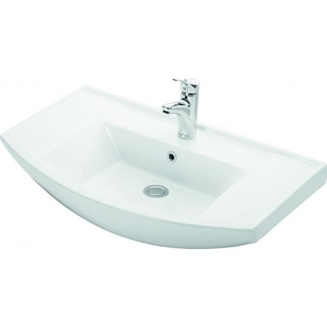 Lavabo bagno sospeso 80 cm in ceramica Litos-BN80 kamalu (1/5)