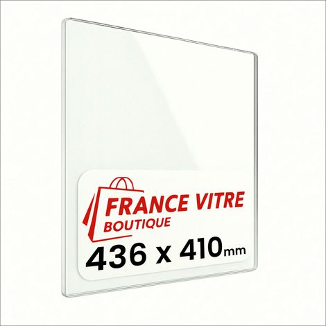 436 x 410 x 4 mm - Vitre de cheminée pour insert et poêle à bois - verre de rechange - France Vitre - jusqu'à 800°C - 410 x 436 x 4 mm (1/5)
