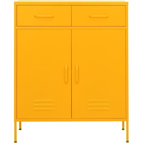 Meubles de Rangement,Armoire de rangement Jaune moutarde 80x35x101,5 cm Acier CFW584326 (1/5)