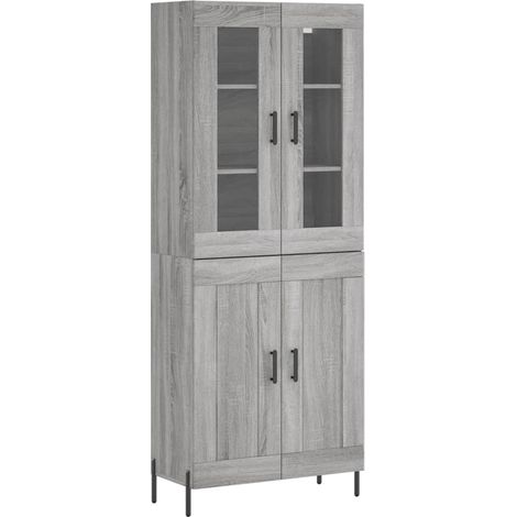 Maison Exclusive - Credenza Grigio Sonoma 69,5x34x180 cm in Legno Multistrato (1/5)