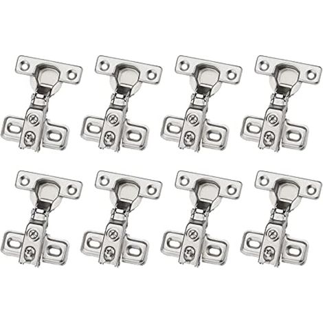 90 Degré Plein Recouvrante 26mm Soft Close Mini Charnière Compacte avec Amortisseur Hydraulique Fermeture Automatique Charnieres à Amorti pour Cadre et Porte d'Armoire Lot de 8 (1/5)