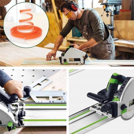 Rail De Guidage - Pare-Eclats Auto-Adhesif - Pour Scie A Rail - Compatible Rails /2 /2 KP FSK - Longueur 1 4 M - Lot De 4 (1/5)