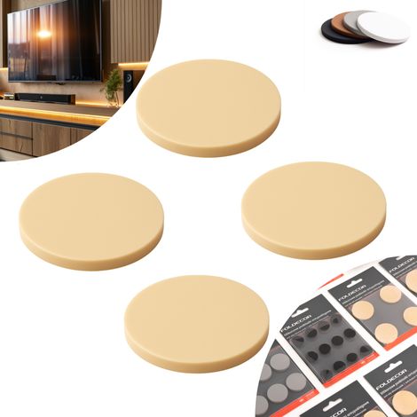 Patins antidérapants auto-adhésifs en silicone, beige, diamètre 34 (lot de 4) (1/5)