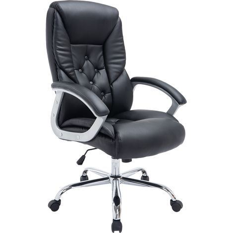 Chaise de bureau XXL Rodeo Noir (1/5)