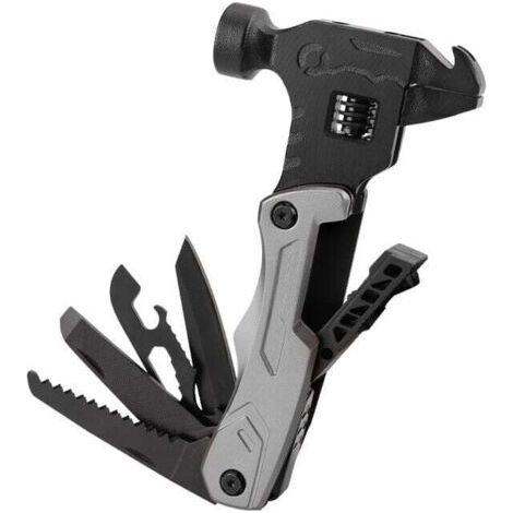 Marteau à riveter multifonctionnel, idéal pour le camping, cadeau pour homme, couteau EDC 12 en 1, tournevis, outil (1/4)