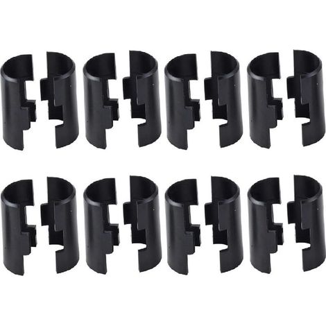 Lot de 8 noir paires de clips en fil métallique de 2,5 cm pour étagères de poteau de 25.4 mm, manchons d'étagère en fil plastique, clips (1/5)
