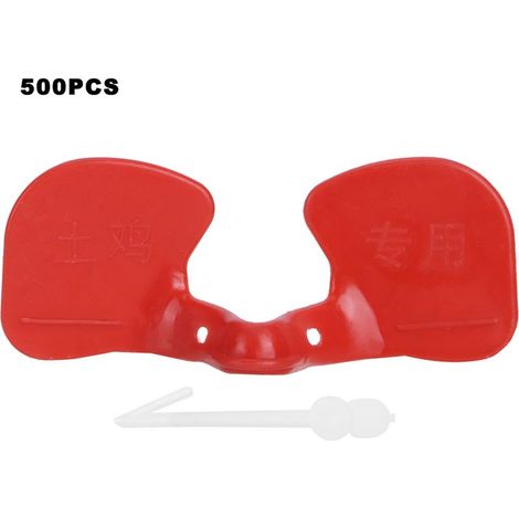 500 pièces Anti picorer poulet lunettes lunettes lunettes volaille oeillères poulet ferme équipement (1/5)