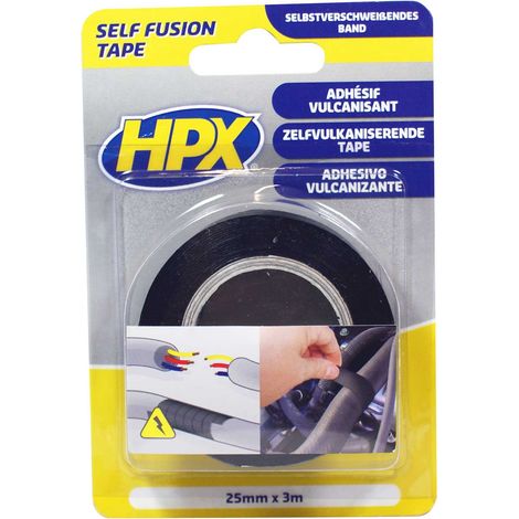 Selbstverschmelzendes HPX-Vulkanisierband 25 mm x 3 m, Isolierband, zum Abdichten von elektrischen Leitungen, Kabeln, Rohren und Schläuchen, zur Reparatur von Hydraulik- und Kfz-Anlagen, temperaturbes (1/5)