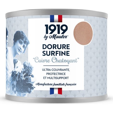Peinture Dorée, dorure liquide - 0,5L cuivre chatoyant - Pigments métalliques véritables - Dorure Surfine 1919 by Mauler