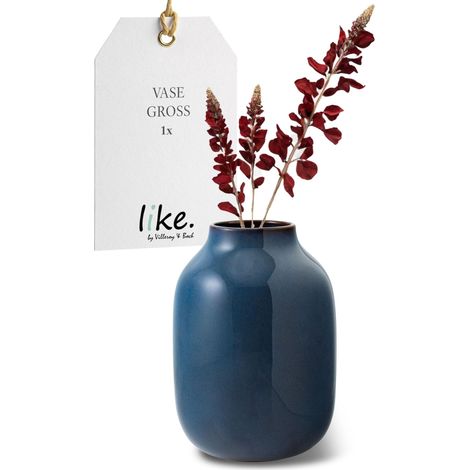 Grand Vase Haut, Bleu, en grès (1/5)