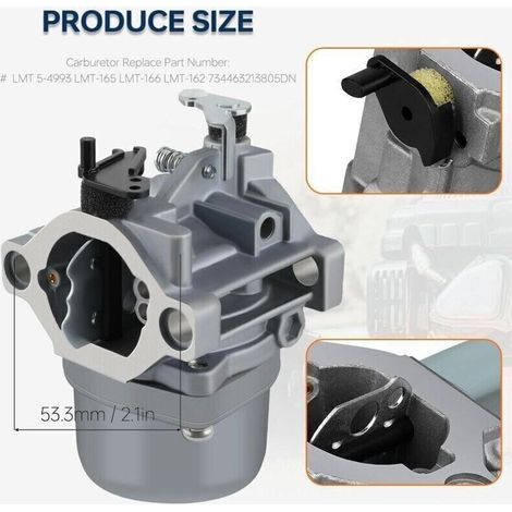 Carburateur de Rechange 799728 pour Briggs & Stratton 494502 495706 496592 498027 498134 498231 499161 699318 699737 699831 Carburateur Compatible pour Moteur 28B702 28B707 12HP 28M707 (1/3)