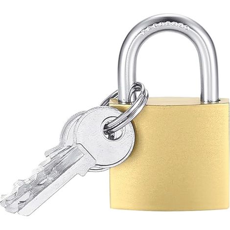 Lucchetto per valigie a cilindro in metallo da 40 mm, lucchetto di sicurezza ad arco con 3 chiavi (1/5)