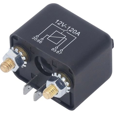 Relais de Démarrage Haute Puissance 12V 120A, 4 Broches NO, Bobine en Laiton 2.4W pour Voiture (1/5)