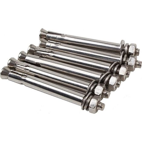 10 Pièces Boulons de Vis D'expansion M8 - Acier Inoxydable Externe Hexagonal Écrou Manchon Boulon D'ancrage à Expansion Lourd Devoir Ancrages de Fixation, M870/10 pièces (1/3)