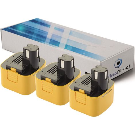 Lot de 3 batteries pour Panasonic EY9251B perceuse visseuse 3300mAh 12V (1/2)
