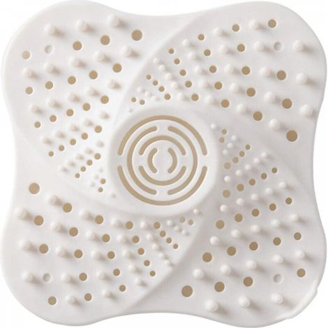 Bonde de Douche Anti-Blocage pour Salle de Bain avec Ventouse (Blanc) (1/5)