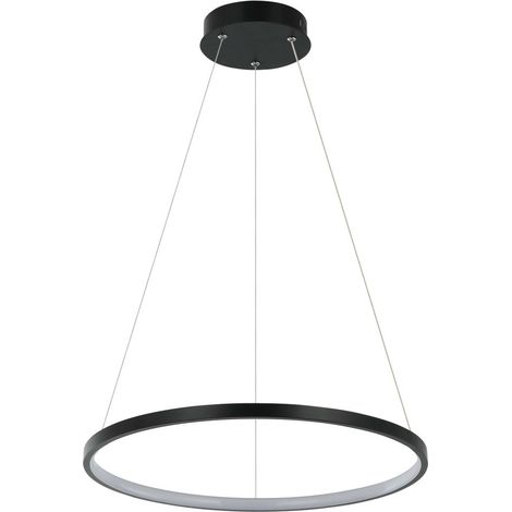 Lámpara colgante moderna de anillo negro de Ø40cm, LED de color variable de 22W RING Light Prestige