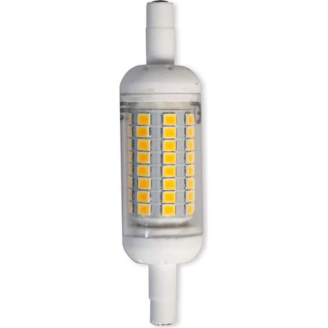 Lampadina 63 led smd attacco r7s 6 watt lampada ricambio per fari luce calda 3000k 78 mm