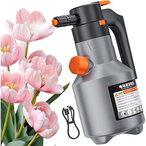 Pulvérisateur de mousse à batterie 2 L portable large couverture, bouteille pulvérisateur électrique de mousse pour voiture, maison, cuisine, intérieur, extérieur, jardin, cour, patio, lavage (1/5)
