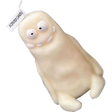 Figurine en argile Bougie Cartoon Parfumée Rigolote Moche Mignonne Cadeau Souvenir Blanc Fin (1/5)