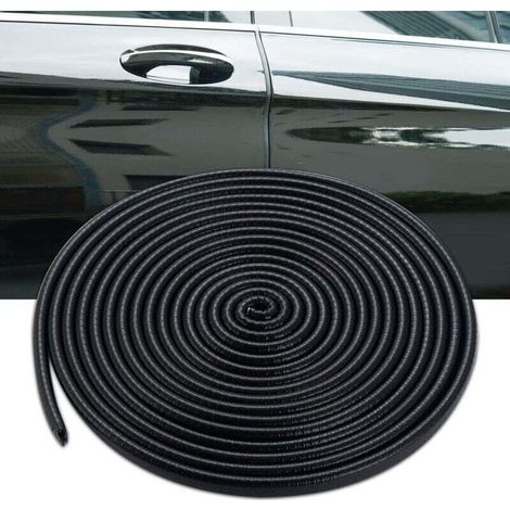 Car Door Edge Protection Strip, U-Shaped Rubber Seal Strip, Suitable for Cars, Trucks, SUVs, Off-Road Vehicles and Boats (5 Meters, Black). (1/4)