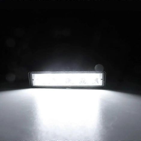 Projecteur de travail LED 9-80 V pour voiture, 15 cm (6 pouces), 24 LED, 72 W, antibrouillard, tout-terrain, universel, pour 4x4, blanc. (1/4)