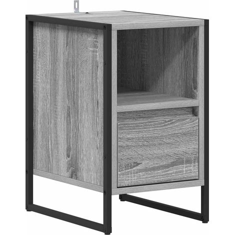 Maison Exclusive - Nachttisch Graues Sonoma 39,5 x 30 x 50 cm Hol