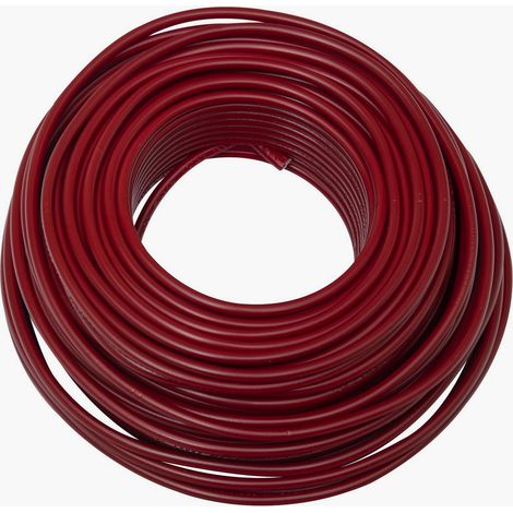 Zenitech – Câble d'alimentation électrique H07V-U 2,5mm² rouge – Longueur 25m – Tension 700V pour usage intérieur – Câble rigide