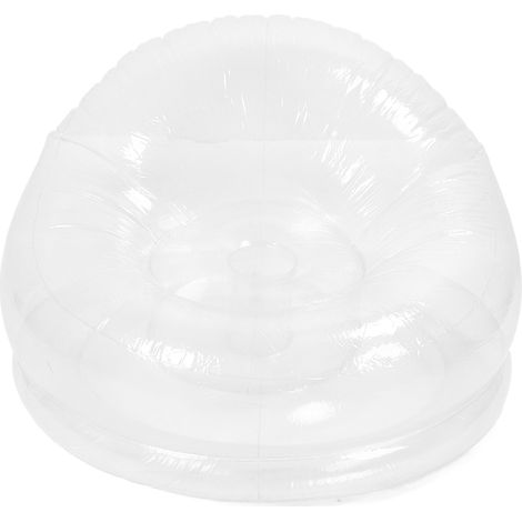 Fauteuil Gonflable Transparent PVC Design Ergonomique Intérieur Extérieur Salon Jardin Piscine Confortable Léger (1/5)