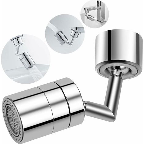 Tete de Robinet Rotative, Filtre de Robinet Anti-éclaboussures Universel Filtres à Eau Sur Robinets Rotative à 720° Tête de Robinet à Bulles de Cuisine, (1/5)