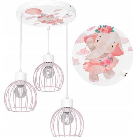 LAMPADA DA SOFFITTO PER BAMBINI A SOSPENSIONE ELEFANTE LED LAMPADA POLACCA E27 LAMPADA POLACCA (1/5)