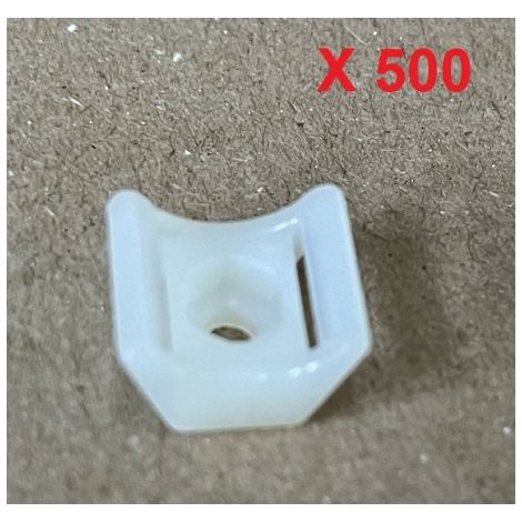 Embase nylon à visser pour fixation de collier de serrage (sachet de 1000) largeur 8mm max PA6 beige NY3256 HELLERMANN 151-25219 (1/3)