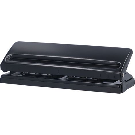 Poinçonneuse réglable 6 trous en métal noir, outil de perforation pour bureau maison école (1/5)