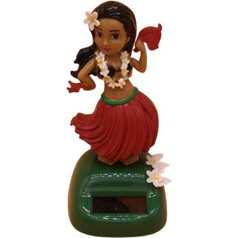 Voiture danseuse hawaïenne Figurine oscillante à énergie solaire Décoration de tableau de bord Mini-poupée Amusante (1/5)