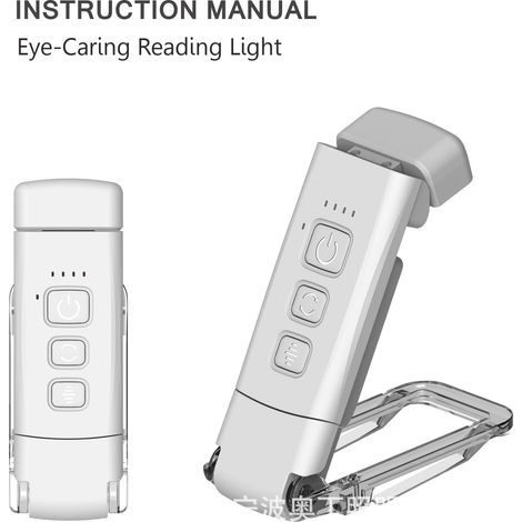 Lámpara de lectura portátil con pinza, lámpara de mesa, mini lámpara LED para libros, protección ocular, recargable por USB. (1/4)