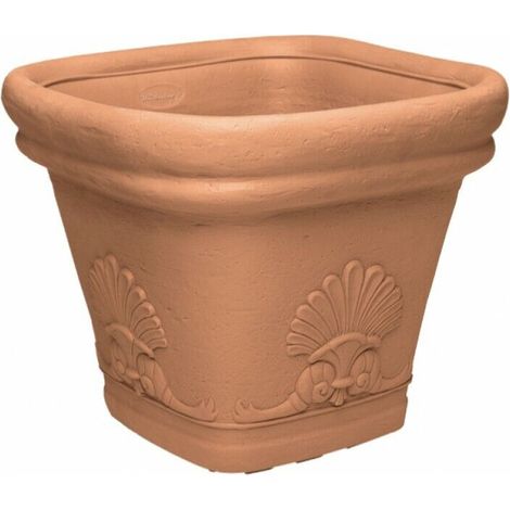 VASO ZEUS QUADRO FESTONATO 45, cm.46x46 h.39.5 in plastica FER-278850 (1/3)