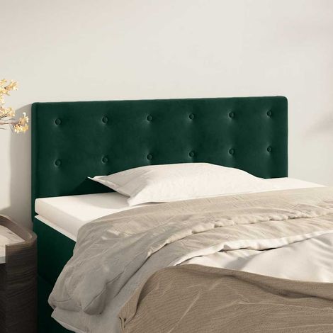 Tête de lit Vert foncé 90x5x78/88 cm Velours (1/5)