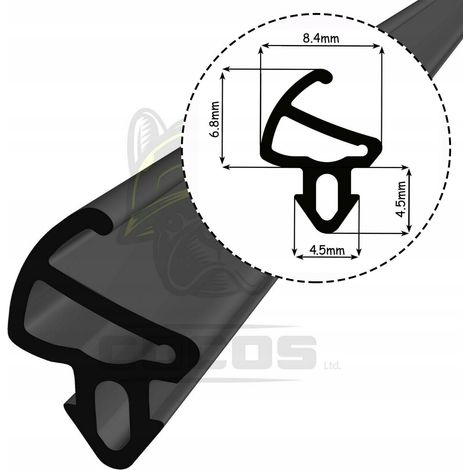 Junta para ventanas de PVC S-1150 KOMMERLING NEGRO 1m (1/5)