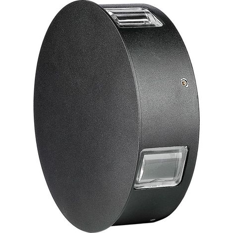 V-TAC Runde LED-Wandleuchte 3W 140LM/W Schwarz Warmweiß IP65