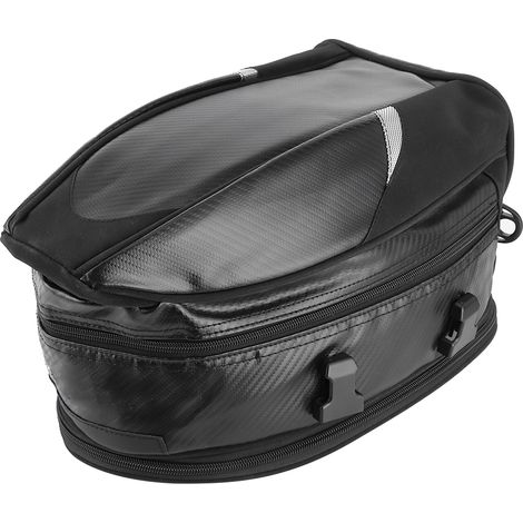 Sacoche arrière moto étanche 18,5L pour casque, bagagerie résistante à l'eau, rangement latéral, valise de selle moto, poche transport imperméable (1/5)